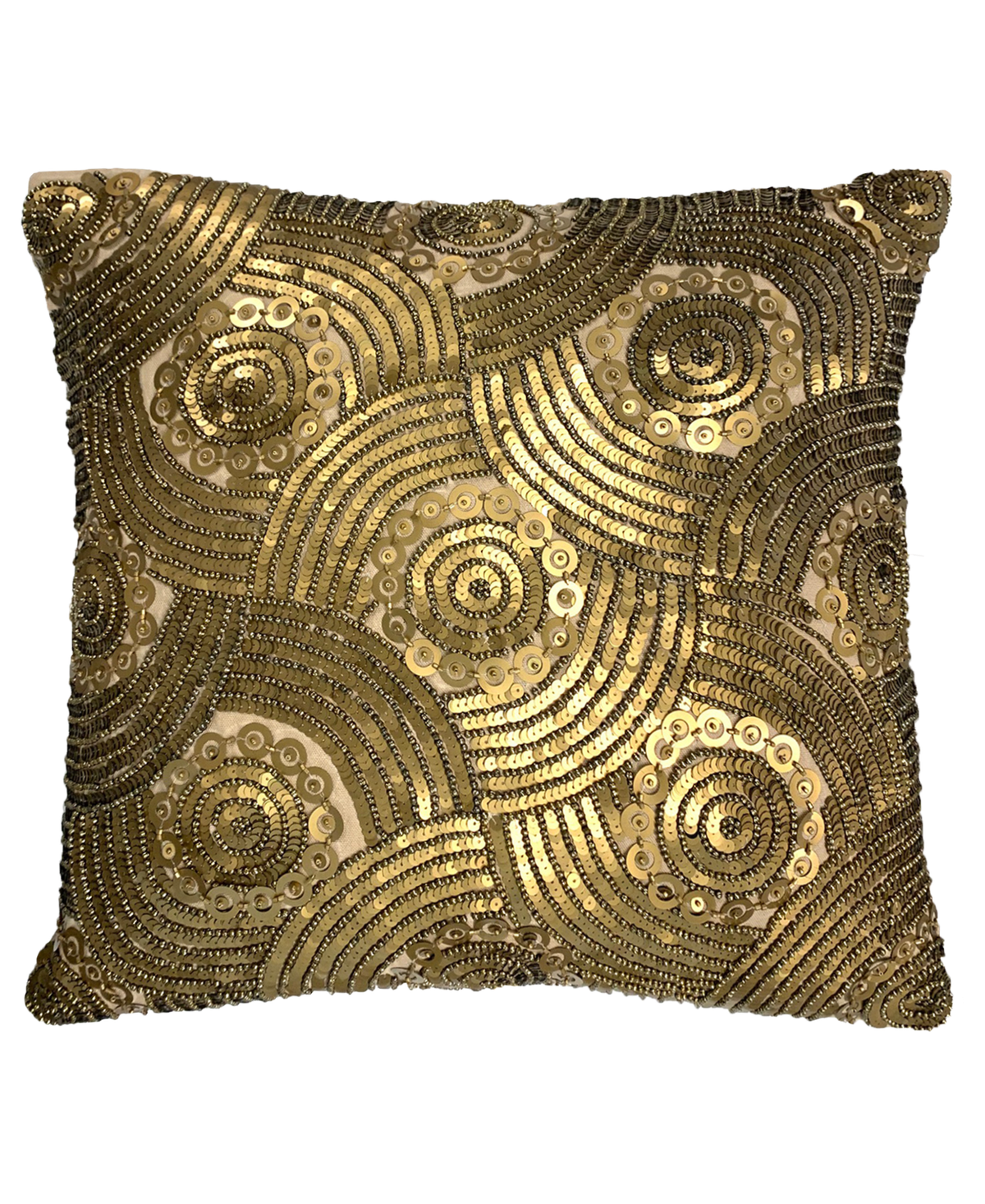 Sequin Throw Pillow | Gold Geo {20