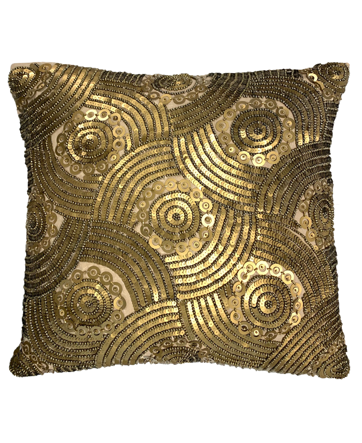 Oreiller à paillettes | Géo doré {20