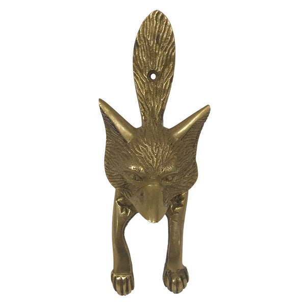 Antiqued Brass Fox Door Knocker