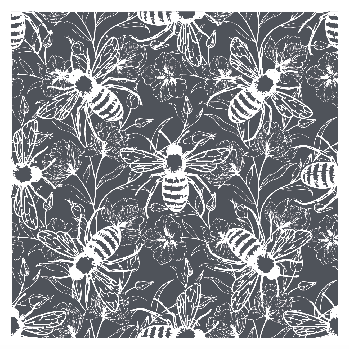 Summer Bee 12x12 Mesh Stencil {clearance}