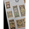 feuille d’autocollants botaniques vintage