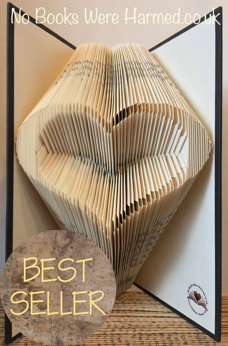 Folded Book Art | Open Heart