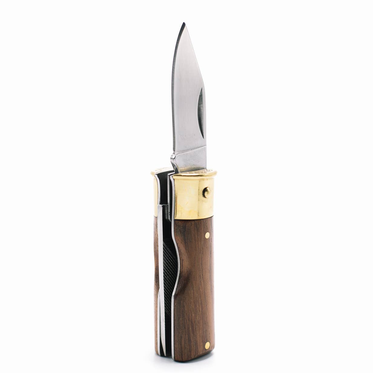 Shotgun Shell Knife | Brass and Mahogany
