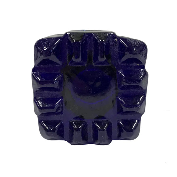 Square Glass Inkwell {cobalt blue}