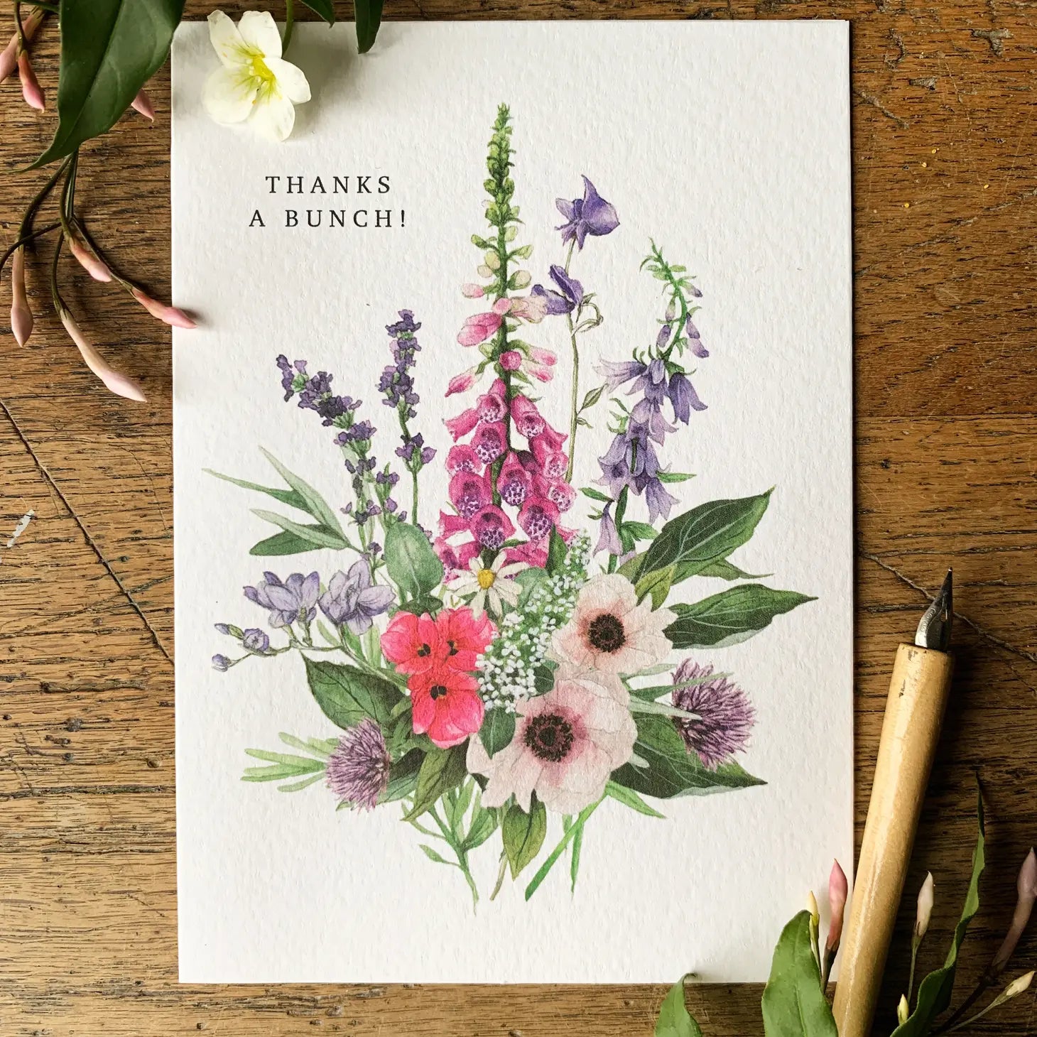 Botanical Watercolour Greeting Card Bundle {pack of 5}