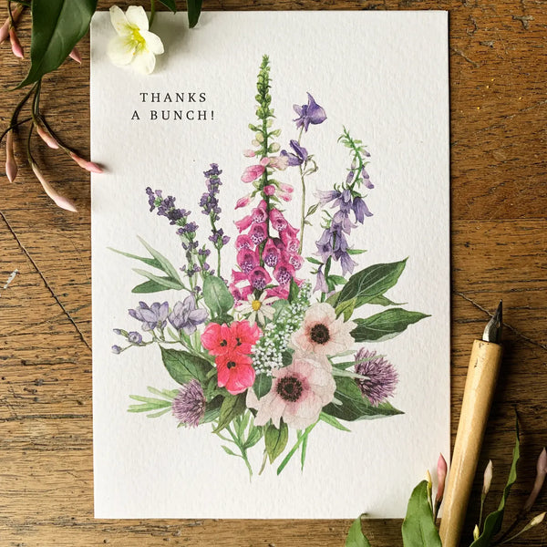 Botanical Watercolour Greeting Card Bundle {pack of 5}