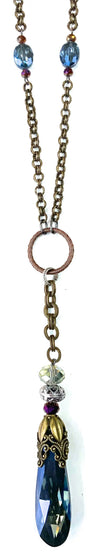 Collier en forme de larme en verre chunky | Collection Aurore