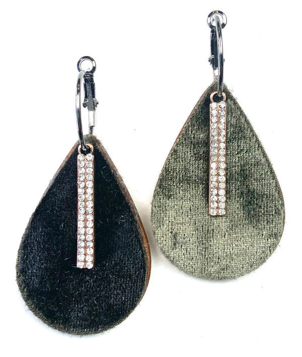 Boucles d’oreilles Velvet Teardrop + Bling Bar | Collection Aurora {plusieurs couleurs}