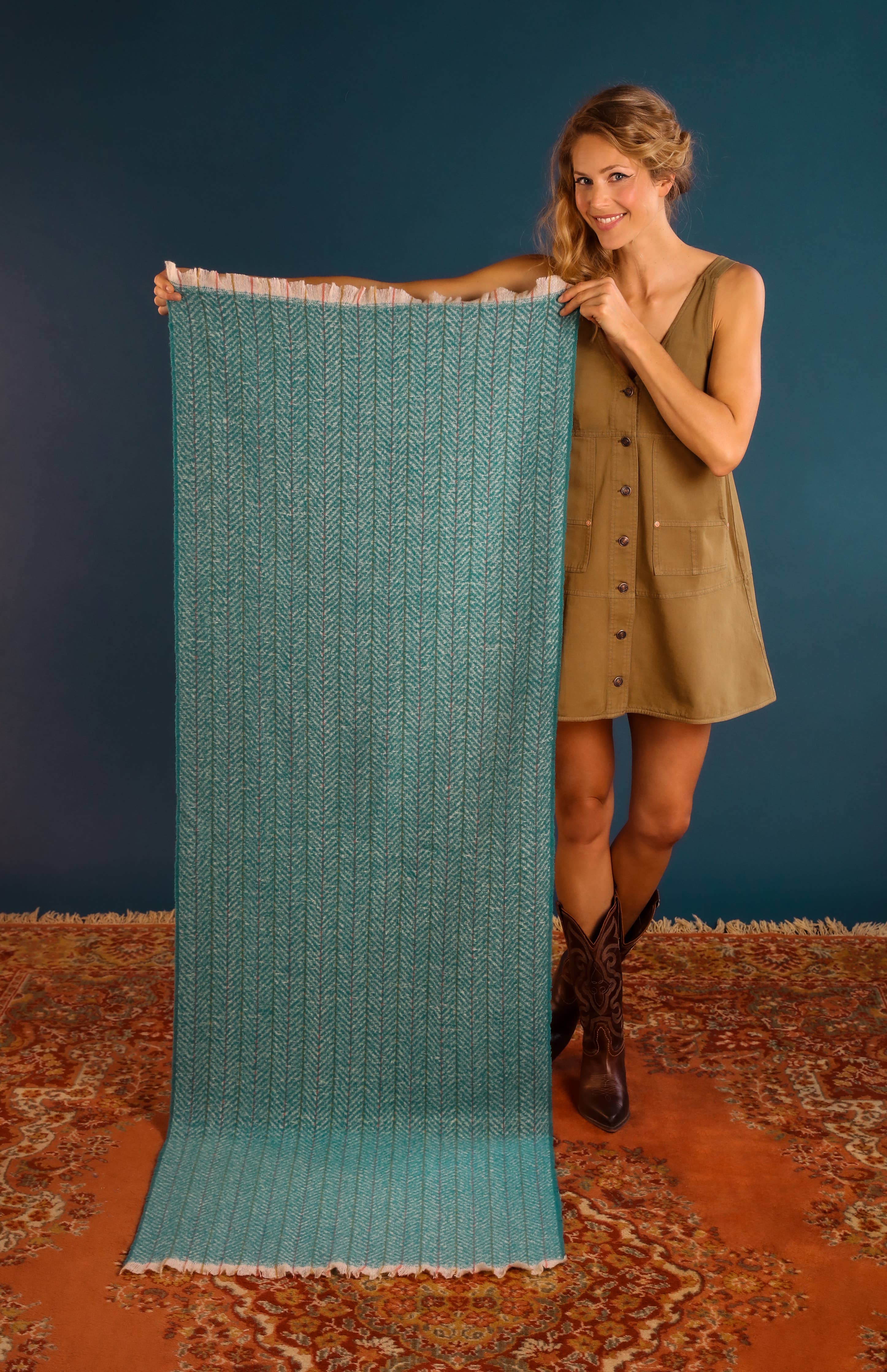 Teal Nicolette Cozy Scarf