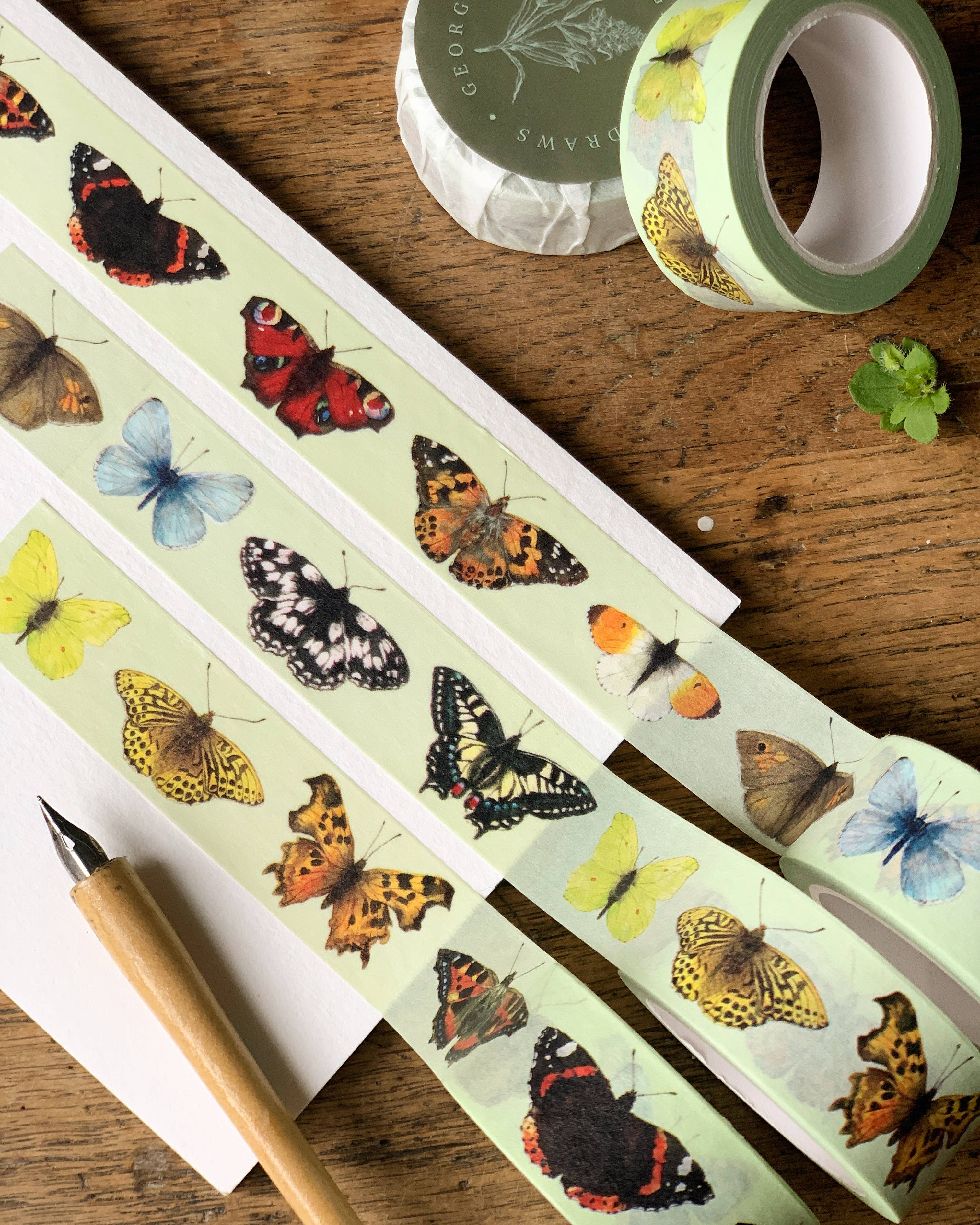 Ruban Washi Papillons Britanniques