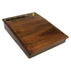 Bureau en bois avec encrier en laiton