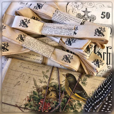 Printed Cotton Aged Ribbon