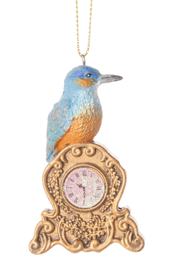 Oiseau sur ornements d’horloge de manteau d’or {styles multiples}