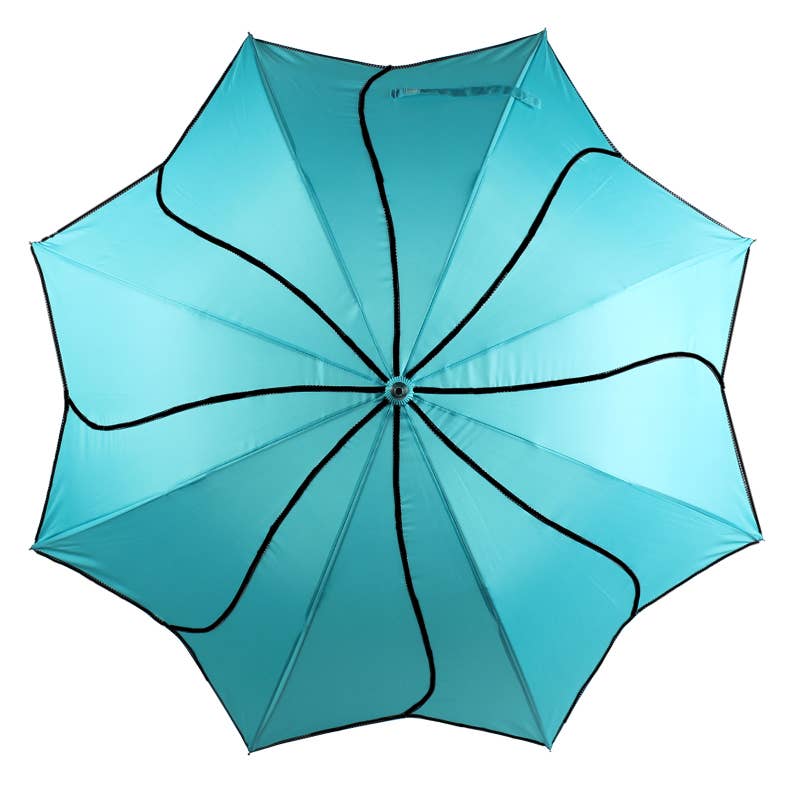 Teal Swirl Walking Stick Umbrella - EDSSWTEA