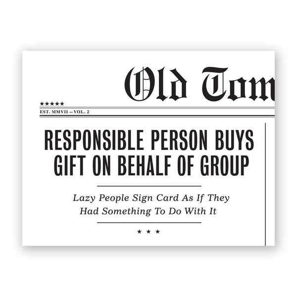 Responsible Person Group Birthday Card | Fake News