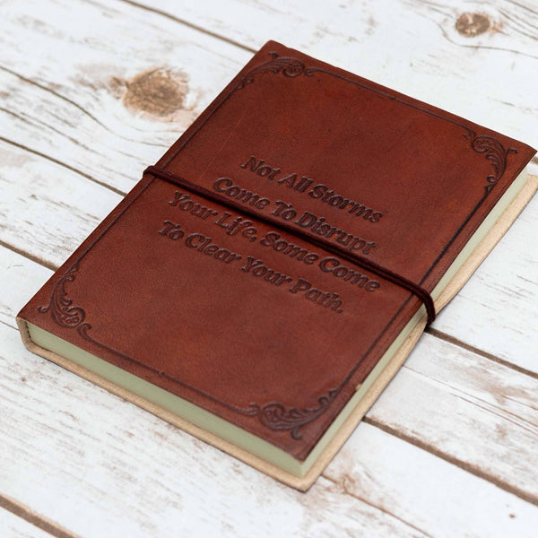 Journal en cuir fait main {6x8} | Pas toutes les tempêtes