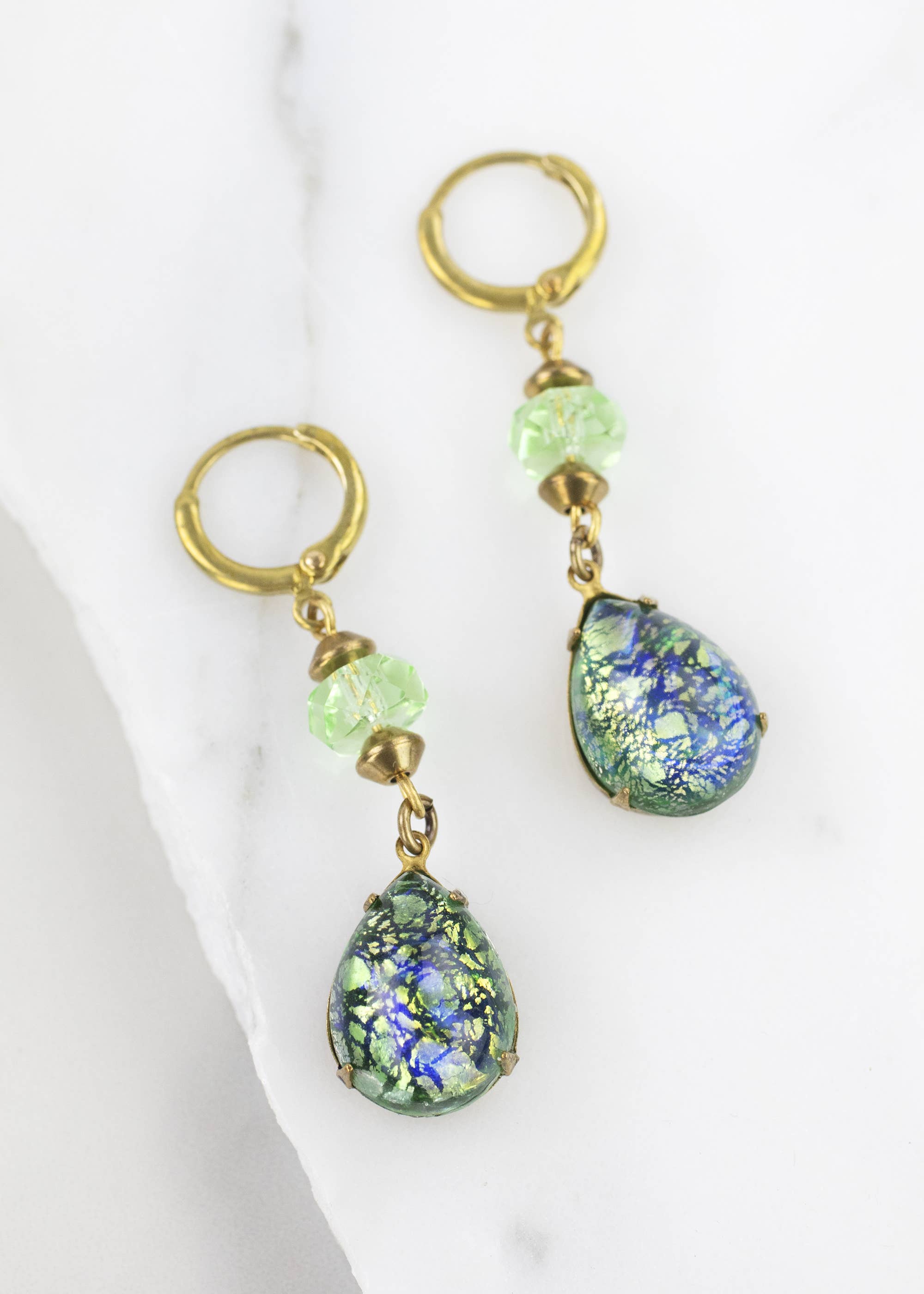 Green Fire Earrings