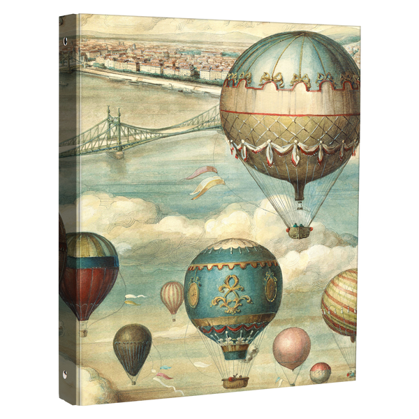 Dossier à anneaux enveloppé de montgolfière {A4}
