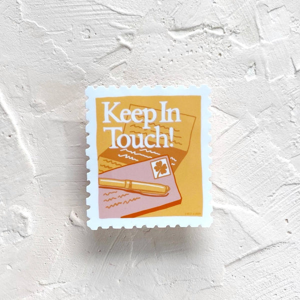Keep in Touch Postage Stamp Vinyl Sticker