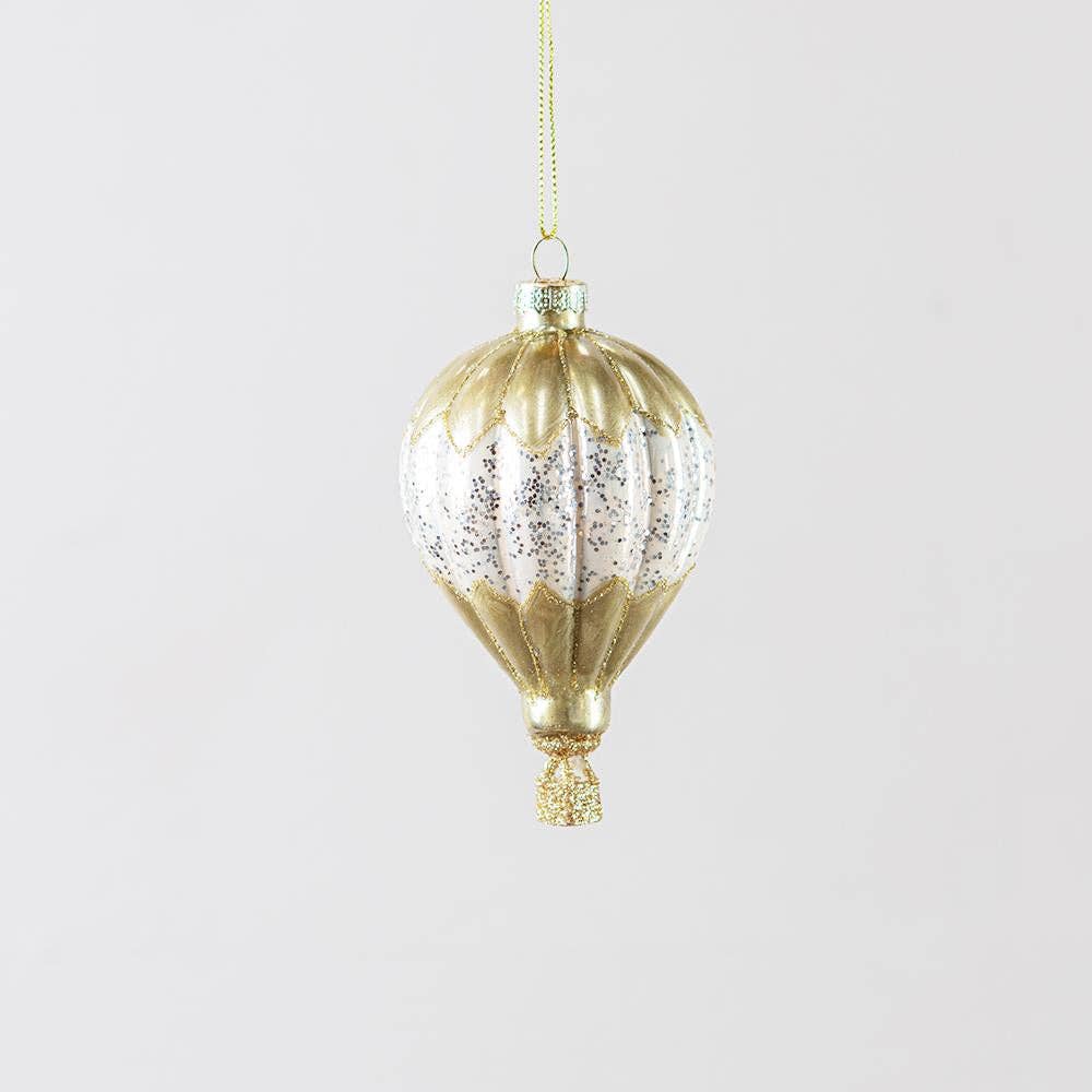 Gold Hot Air Balloon Ornament