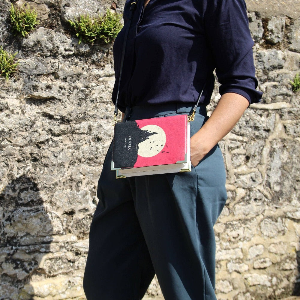 Dracula Book Art Crossbody Handbag