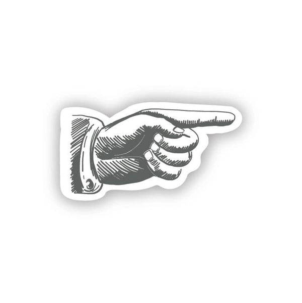 Vintage Pointing Finger Vinyl Sticker Pack