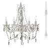 Lustre enfichable à 5 lumières blanc cristal