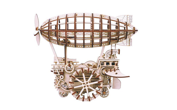 Wind-Up Airship Mechanical Wooden Puzzle
