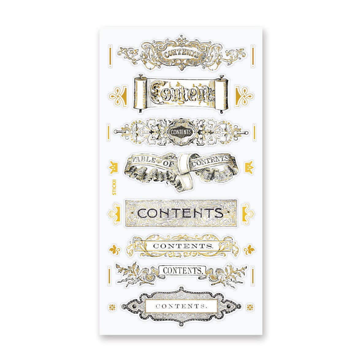 Contents Sticker Sheet