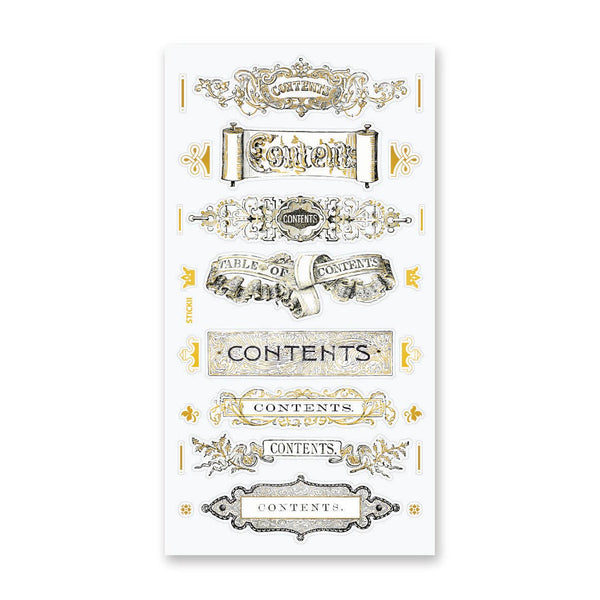 Contents Sticker Sheet