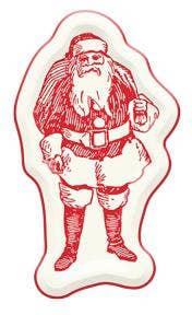 Believe 9" Shaped Santa Plate