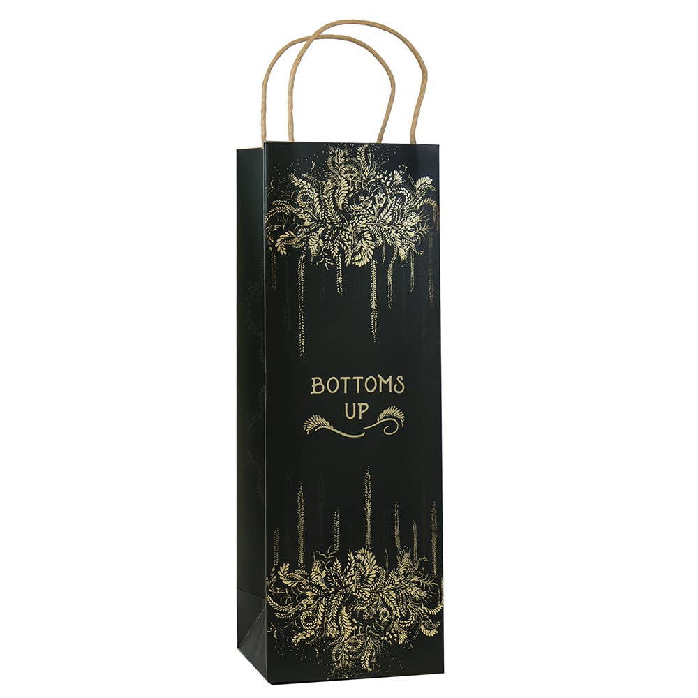 Bottoms Up Wine Bottle Gift Bag