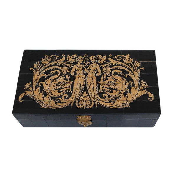 Mermaids and Swans Scrimshaw Box