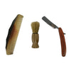 Colonial Wood Traveling Shaving Box Gift Set