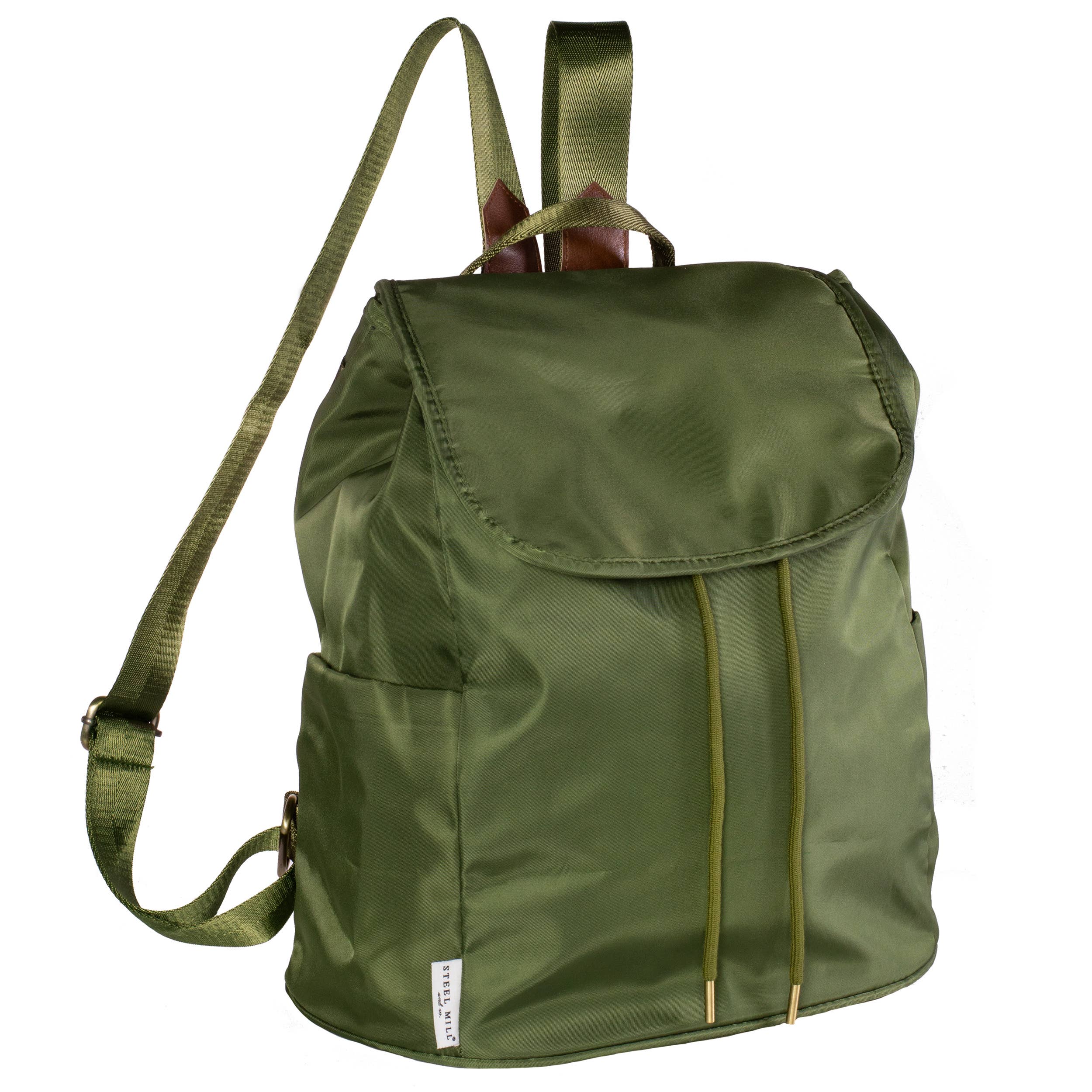 Sac à dos à cordon olive