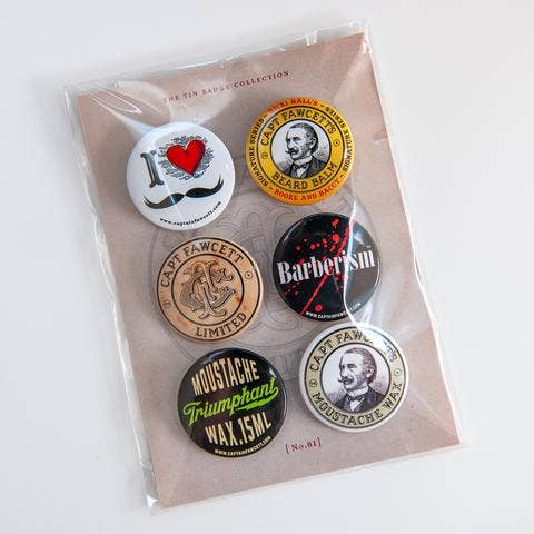 Complete Set of 6 Captain Fawcett Badges