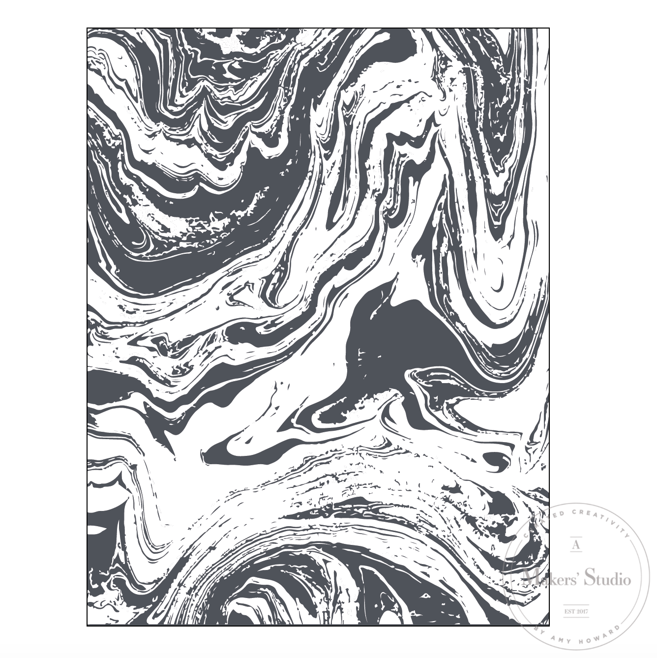 Marbling 8.5x11 Mesh Stencil {clearance}