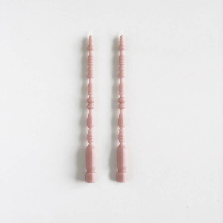 Bougie de jambe de broche | Eau de rose {Ensemble de 2}