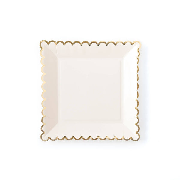 Assiettes minimalistes 9" | Crème
