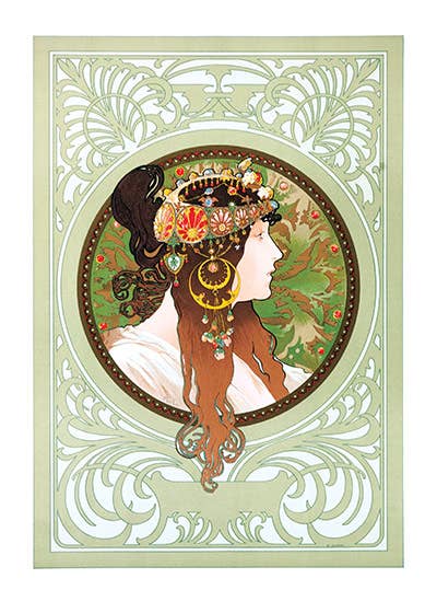 Alphonse Mucha | Brunette byzantine