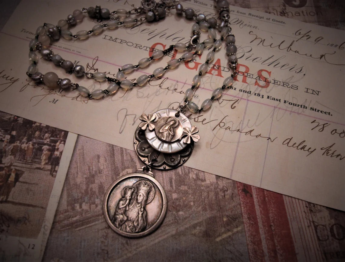 Baroque Assemblage Rosary Necklace {One of a Kind}
