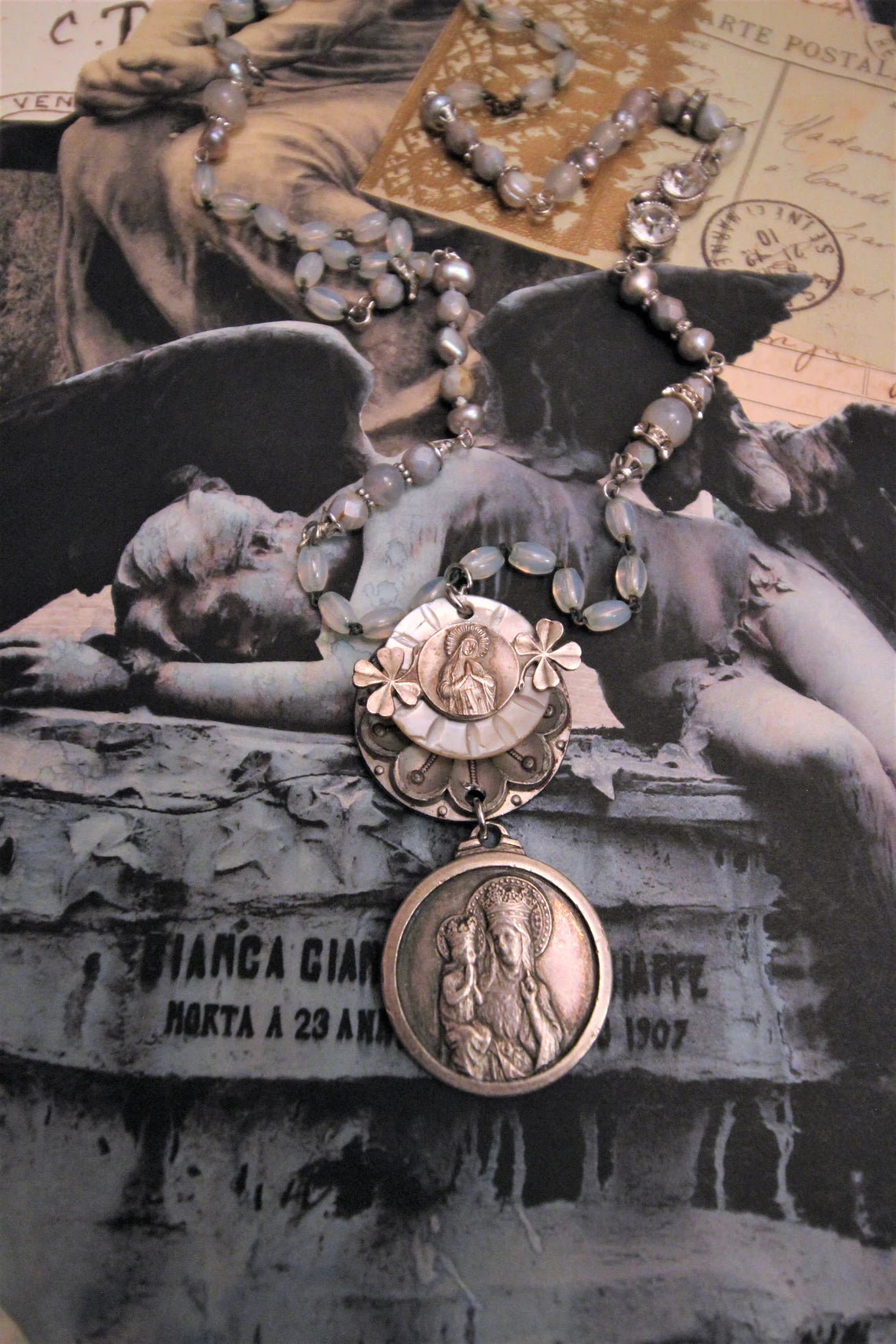 Baroque Assemblage Rosary Necklace {One of a Kind}