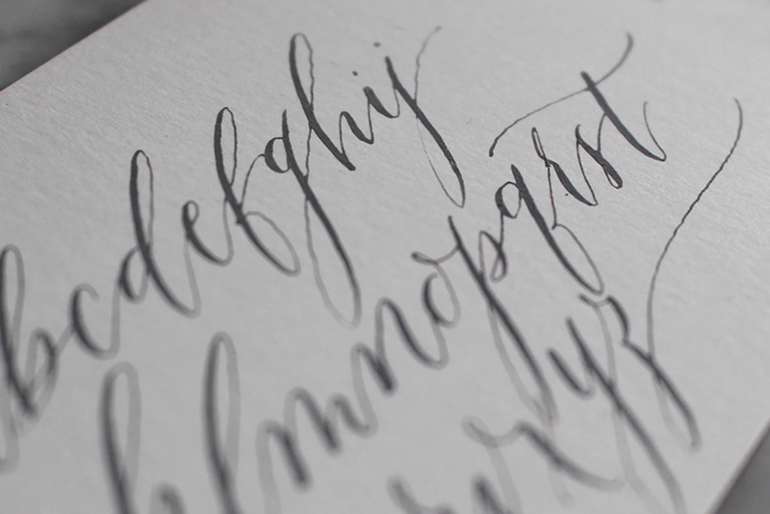 Kous Handmade Taupe Calligraphy Ink