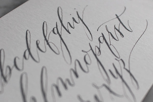 Kous Handmade Taupe Calligraphy Ink