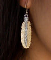 Gold Casbah Feather Earrings