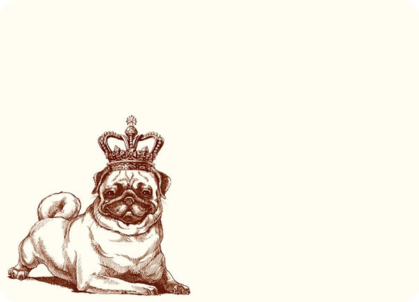 Cartes de notes Royal Pug {A6} | Paquet de 10