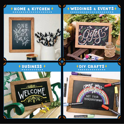 Rustic Wood Framed Chalkboard {10” X 14”}