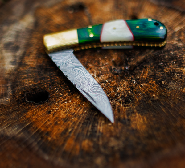 Damascus Folder Pocket Knife {local artisan}