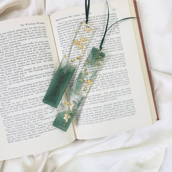 Resin Gold Leaf Bookmarks {Multiple Colorways}