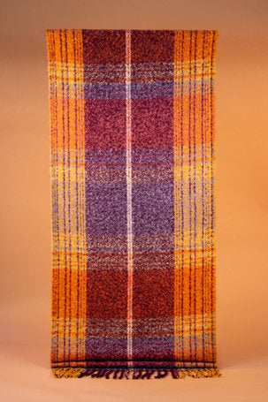Maggie Cosy Scarf | Damson + Mustard